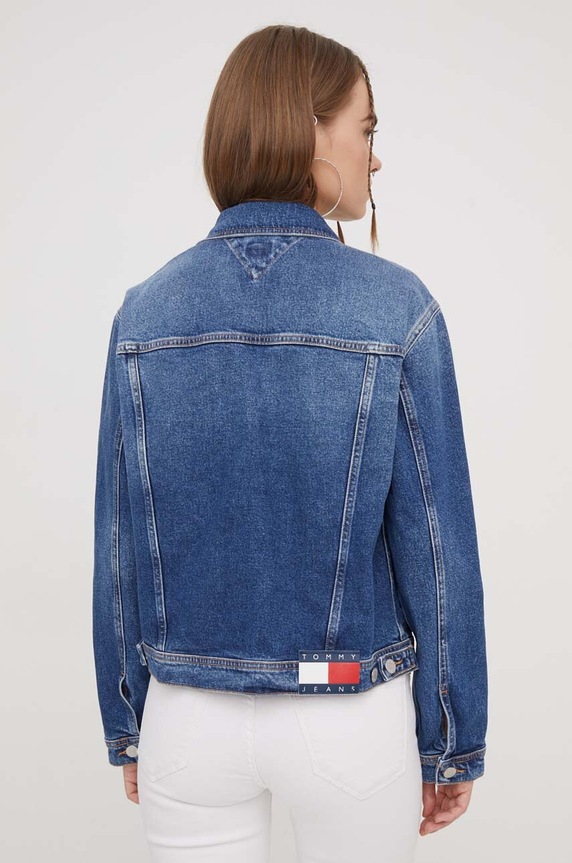Odzież Tommy Jeans kurtka jeansowa DW0DW16986 niebieski