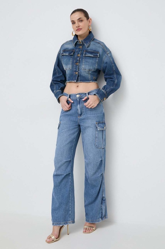 Džínová bunda Pinko 102944.A1LQ námořnická modř SS24