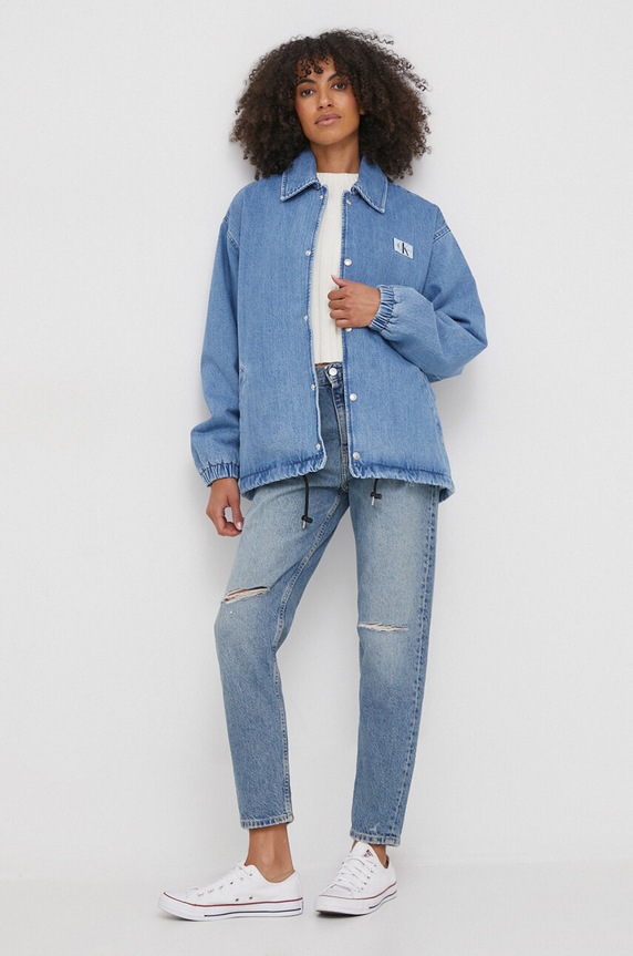 Calvin Klein Jeans kurtka jeansowa J20J223258 niebieski SS24