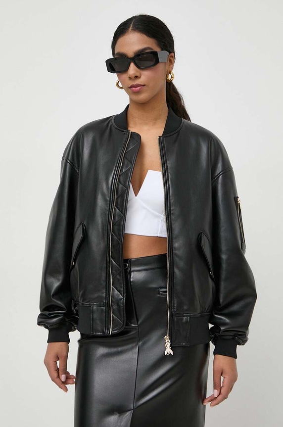 Patrizia Pepe kurtka bomber bez kaptura czarny 8O0123.E005