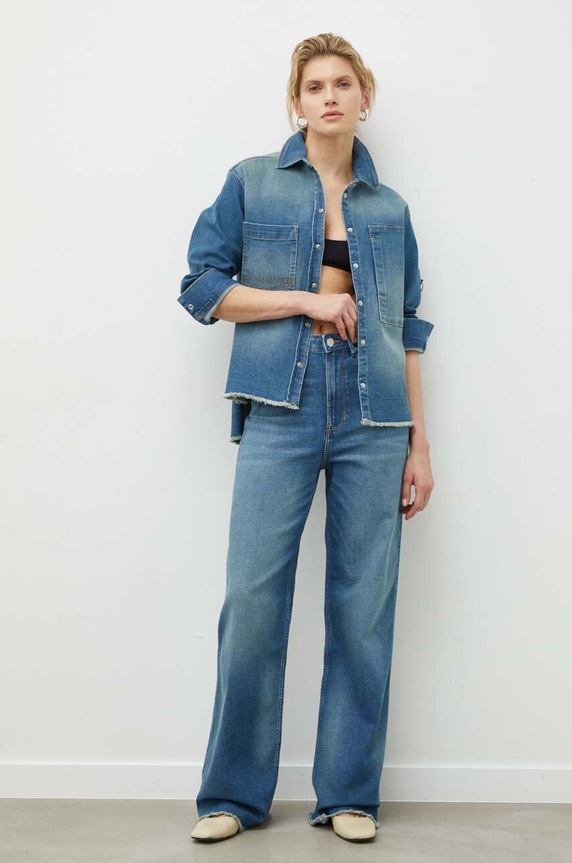 2NDDAY kurtka koszulowa 2ND Drew - Vintage Denim bez kaptura niebieski 2241730951