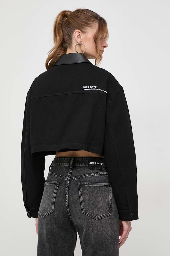 Odzież Miss Sixty kurtka jeansowa 6T4WJ1540000 czarny