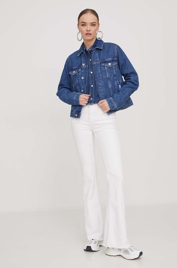 Rifľová bunda Karl Lagerfeld Jeans 240J1404 modrá SS24