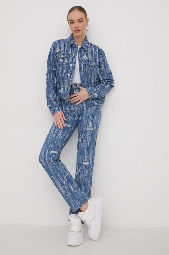 Džínová bunda Karl Lagerfeld Jeans 240J1402 modrá SS24