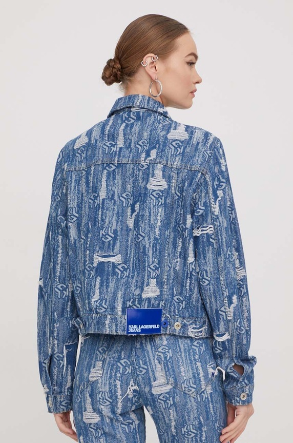 Oblečení Džínová bunda Karl Lagerfeld Jeans 240J1402 modrá