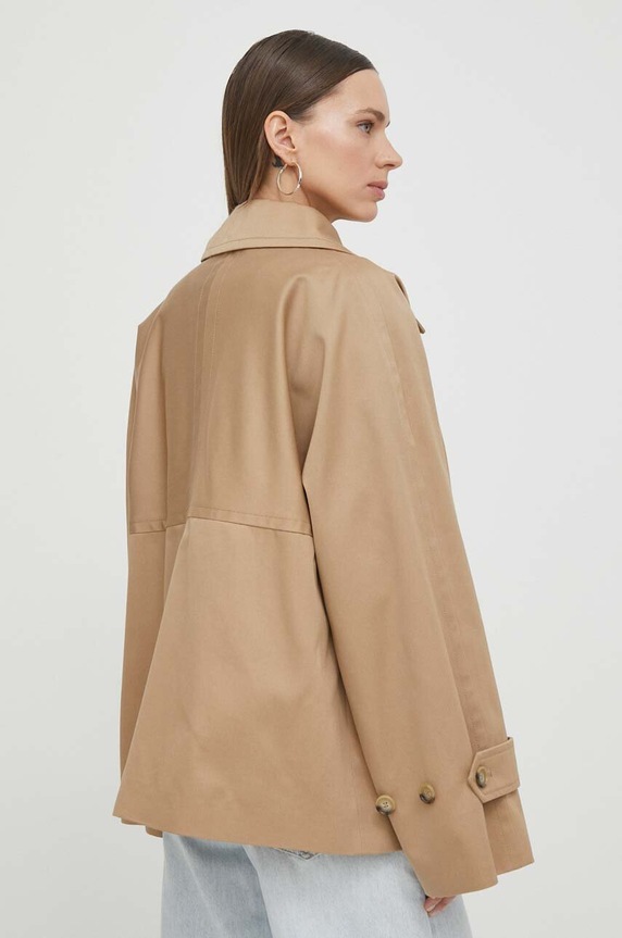 Ruházat Tiger Of Sweden pamut kabát Eeve S69307005 barna