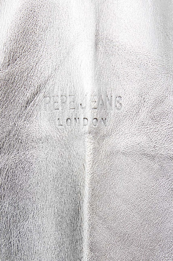 Δερμάτινο μπουφάν bomber Pepe Jeans SELENA ασημί PL402325
