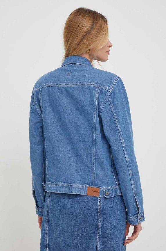 Odzież Pepe Jeans kurtka jeansowa ROSE JACKET RCLM PL402387 niebieski