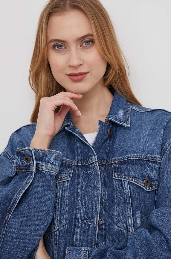 Τζιν μπουφάν Pepe Jeans RELAXED JACKET μπλε PL402392HU8