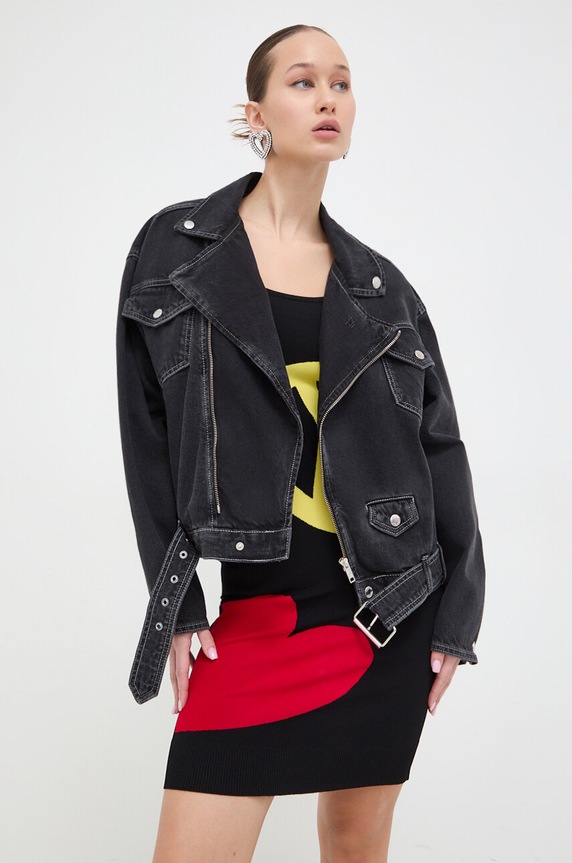 Moschino Jeans kurtka jeansowa czarny 0604.3237