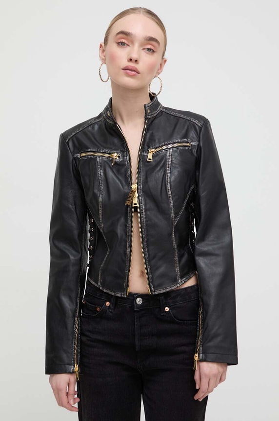 Versace Jeans Couture kurtka skórzana nieocieplane czarny 76HAVP00.CPW00