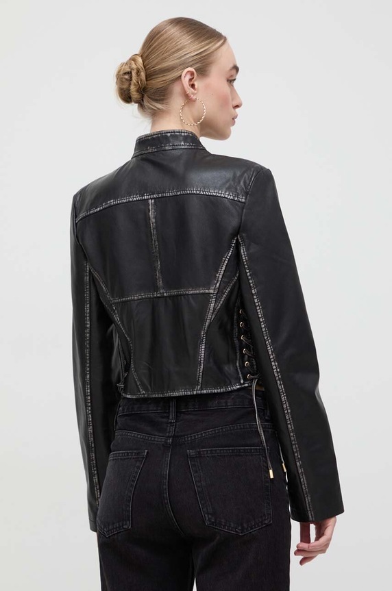 Odzież Versace Jeans Couture kurtka skórzana 76HAVP00.CPW00 czarny