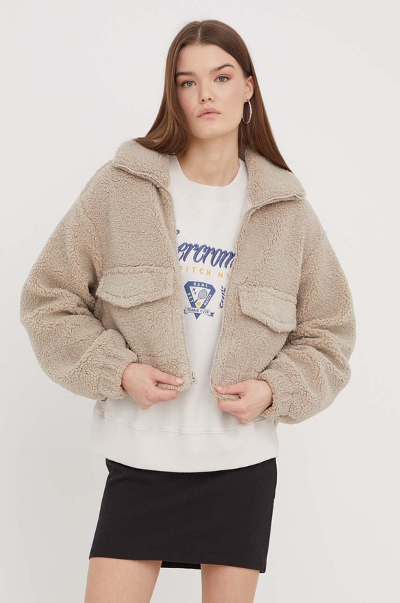 Hollister Co. bluza bez kaptura beżowy KI344.4014.101