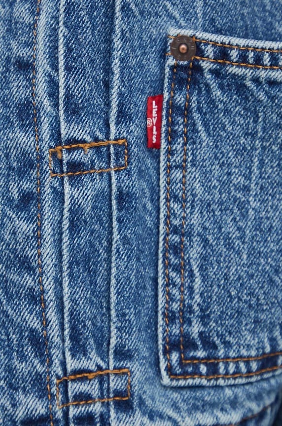 Levi's geacă din denim A7438 albastru