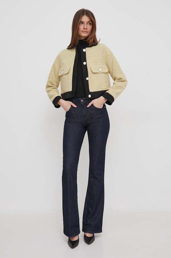 Sako s primjesom vune Sisley 23ILLN03Z zlatna SS24