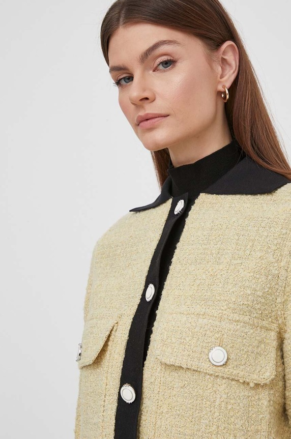 Sako s primjesom vune Sisley zlatna 23ILLN03Z
