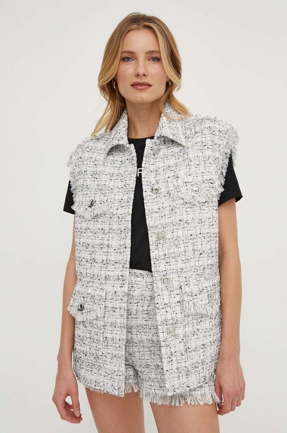 Γιλέκο Sisley ύφασμα γκρί 2S67LJ00F