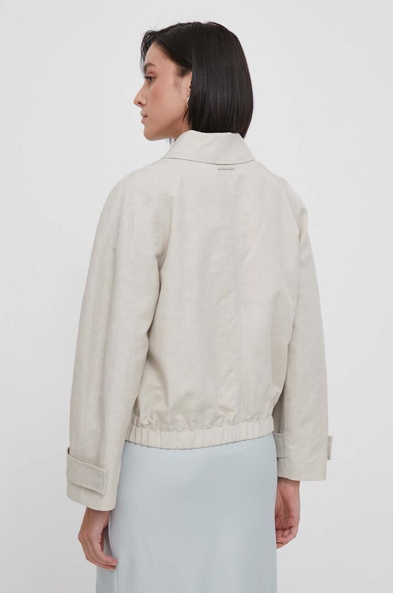 Ruházat Calvin Klein kabát vászonkeverékből K20K206588 szürke