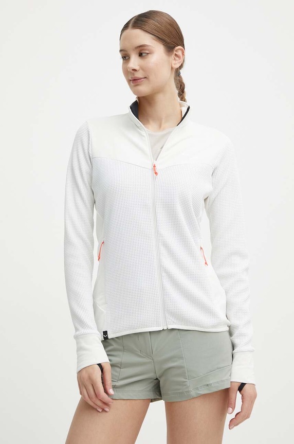 Salewa bluza sportowa Puez Waffle Hybrid bez kaptura beżowy 00.0000028860