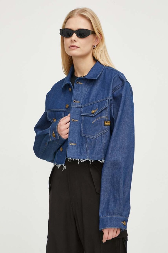 G-Star kurtka jeansowa D24338.D547 niebieski SS24