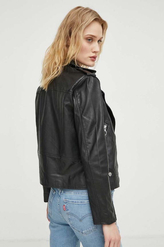 Ρούχα Δερμάτινο jacket G-Star D24263.D555 μαύρο