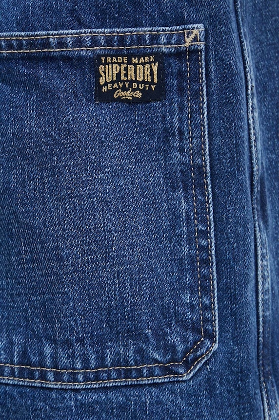 Džínová bunda Superdry W5011677A.2FZ modrá