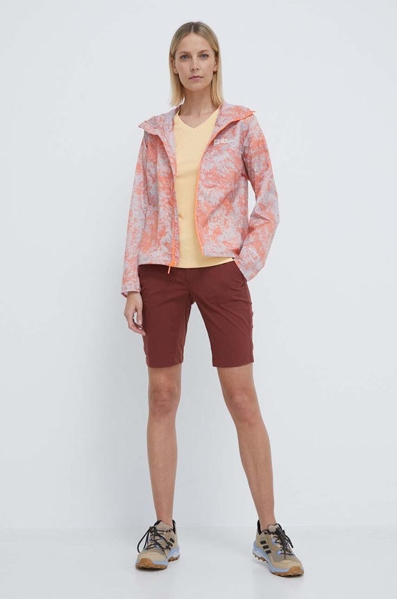 Jack Wolfskin széldzseki Prelight Wind 1307851 narancssárga SS24