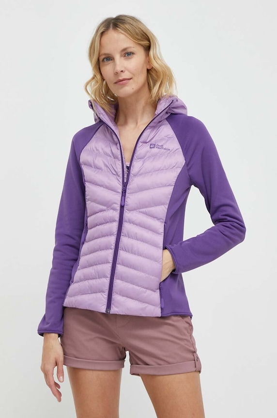 Μπουφάν Jack Wolfskin Routeburn Pro Hybrid μωβ 1710863