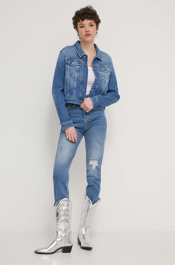 Džínová bunda Tommy Jeans DW0DW17653 modrá SS24