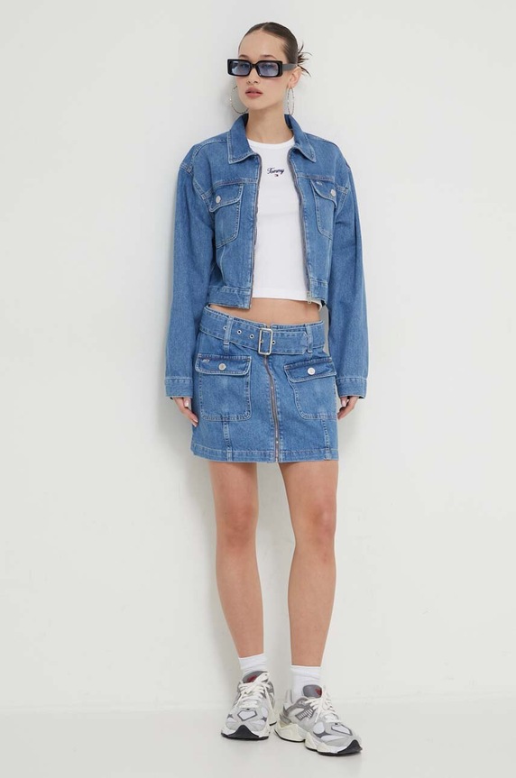 Tommy Jeans kurtka jeansowa DW0DW17656 niebieski SS24