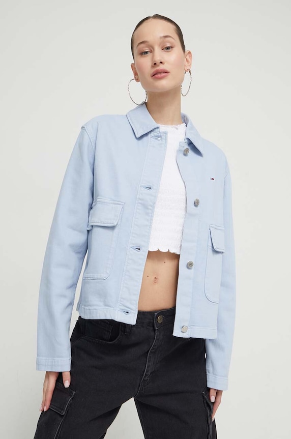 Τζιν μπουφάν Tommy Jeans μπλε DW0DW17748