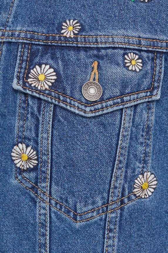 Džínová bunda Desigual FLOWERS 24SWED21