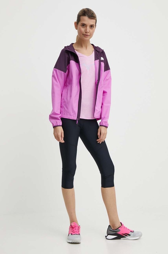 Αντιανεμικό The North Face NF0A8720ROP1 μωβ SS24