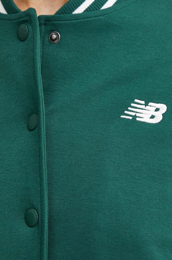 Μπουφάν bomber New Balance WJ41509NWG πράσινο