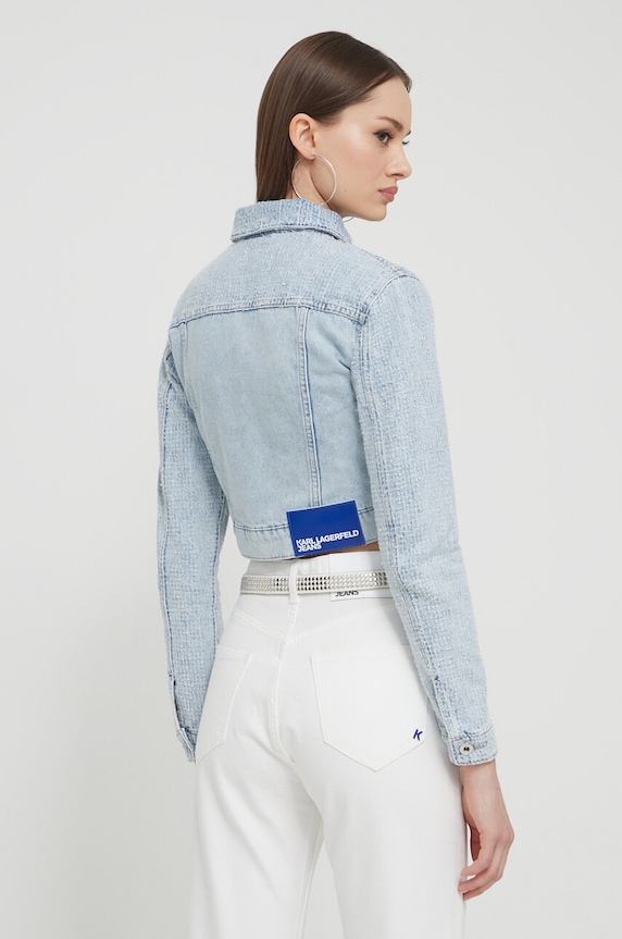Odzież Karl Lagerfeld Jeans kurtka jeansowa 241J1404 niebieski