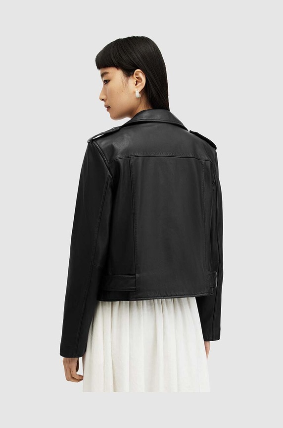 Kožená bunda AllSaints BALFERN WL190Z černá