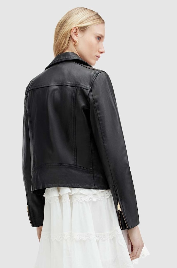 Ruházat AllSaints bőrdzseki DALBY WL196Z fekete