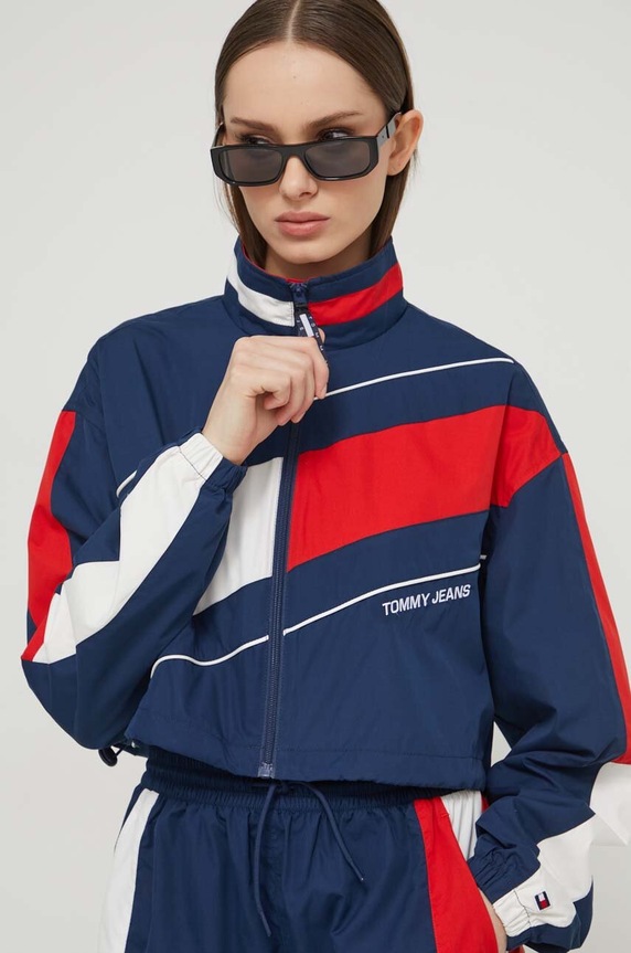 Tommy Jeans rövid kabát Archive Games sötétkék DW0DW18648