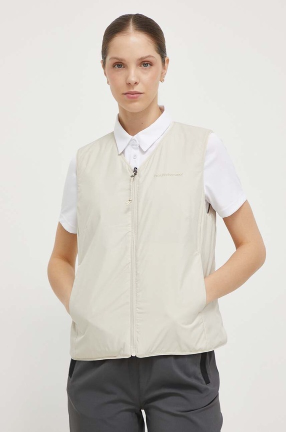Peak Performance bezrękawnik dwustronny Insulated bez kaptura beżowy G79420