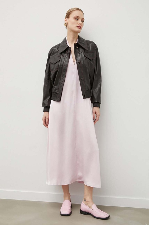 Remain bőrdzseki 502004578 barna SS24