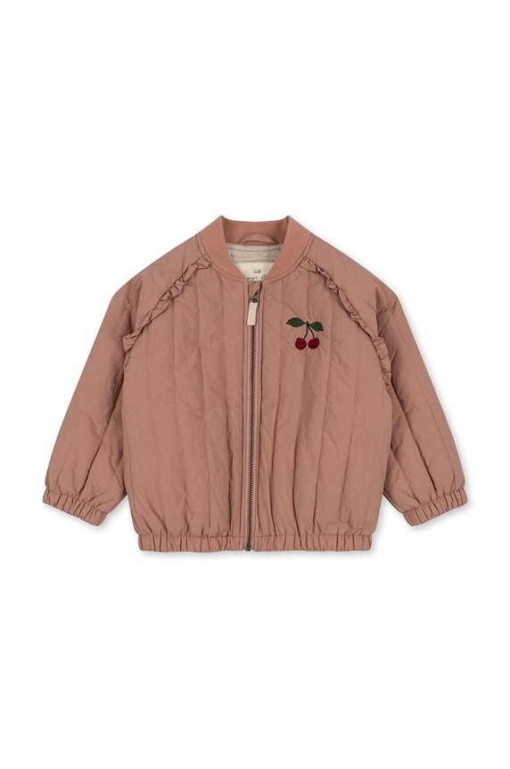 Dječja bomber jakna Konges Sløjd JUNO FRILL BOMBER JACKET KS100322 roza SS24