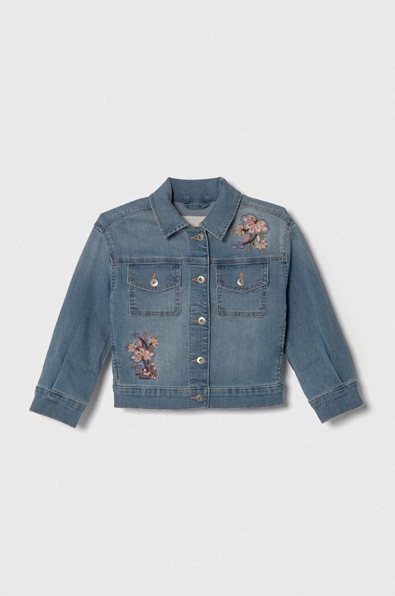 Abercrombie & Fitch kurtka jeansowa dziecięca nieocieplane niebieski KI244.4006