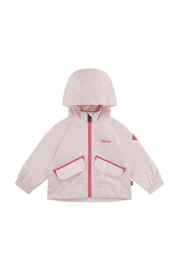 Бебешко яке Levi's LVG MESH LINED WOVEN JACKET преходна изолация розов 1EK401