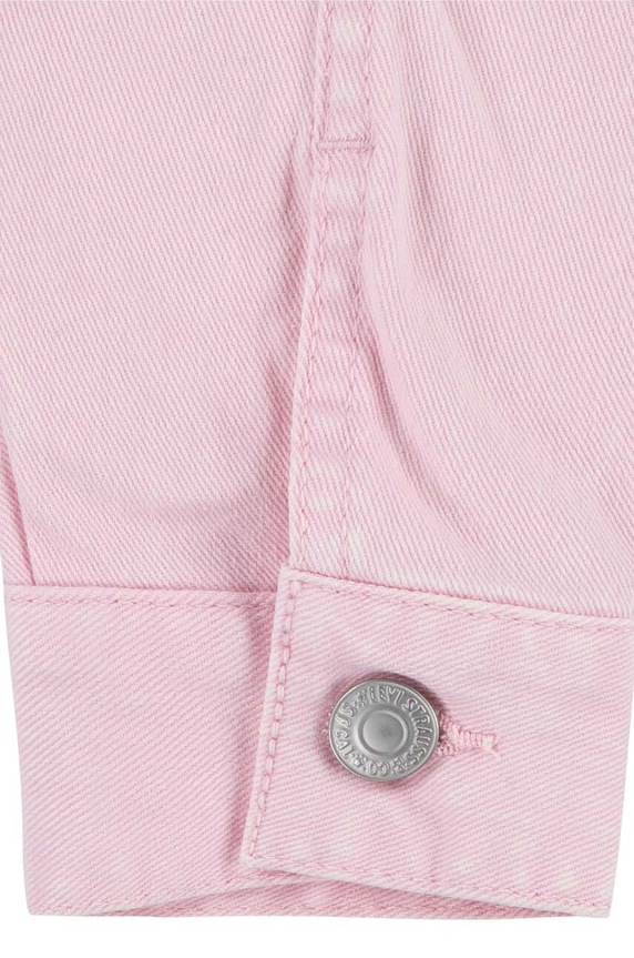 Levi's kurtka jeansowa dziecięca LVG COLOR BABY BAGGY TRUCKER różowy 3EK106