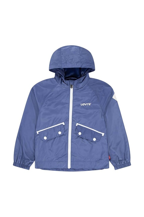 Levi's geaca copii LVG MESH LINED WOVEN JACKET cu captuseala albastru 3EK401