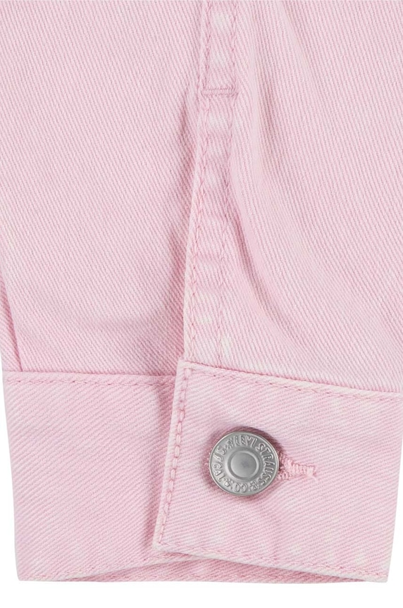 Levi's kurtka jeansowa dziecięca LVG COLOR BABY BAGGY TRUCKER różowy 4EK106