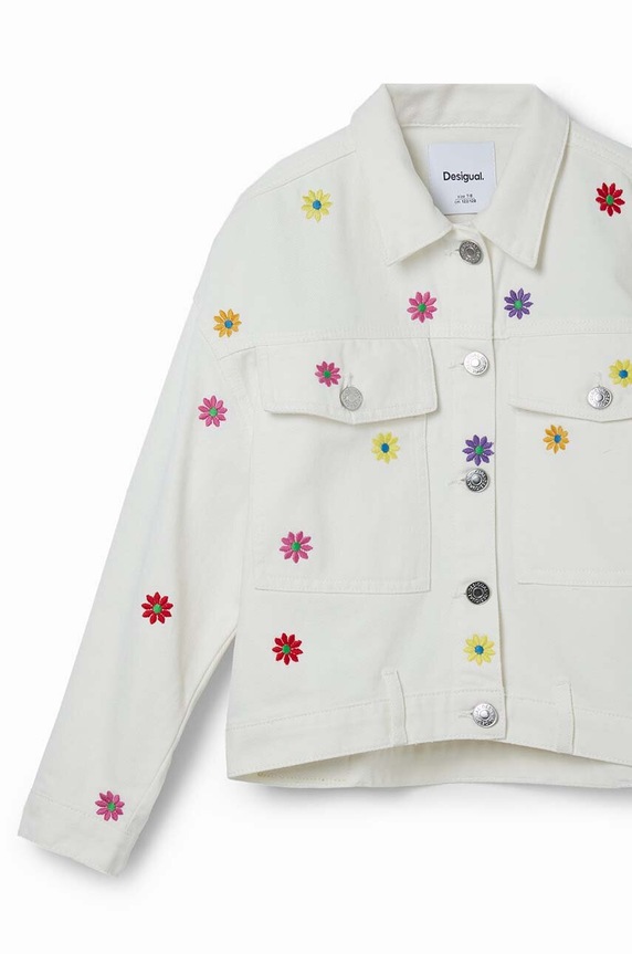 Desigual kurtka jeansowa dziecięca biały 24SGED06