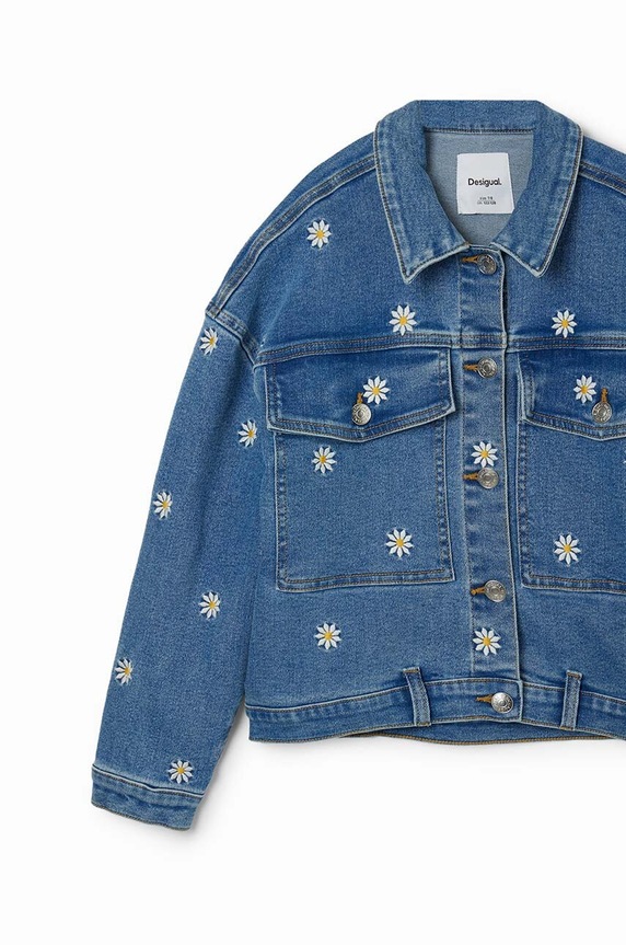 Desigual kurtka jeansowa dziecięca niebieski 24SGED06