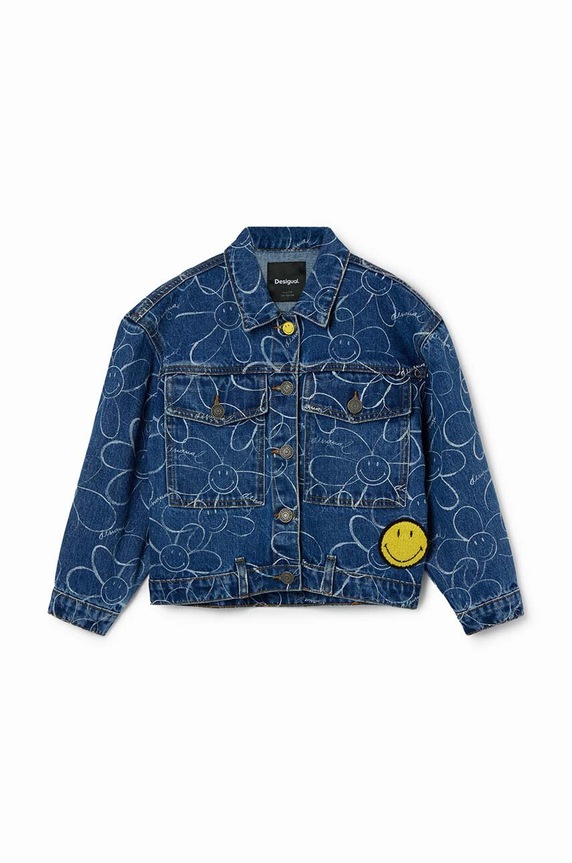 Desigual kurtka jeansowa dziecięca 24SGED04 niebieski SS24