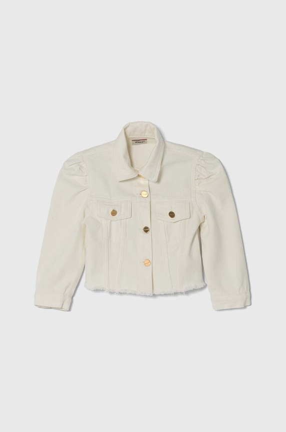 Pinko Up kurtka jeansowa dziecięca nieocieplane biały S4PIJGJK012